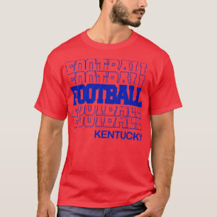 Camiseta Kentucky de fútbol en letras apiladas modernas