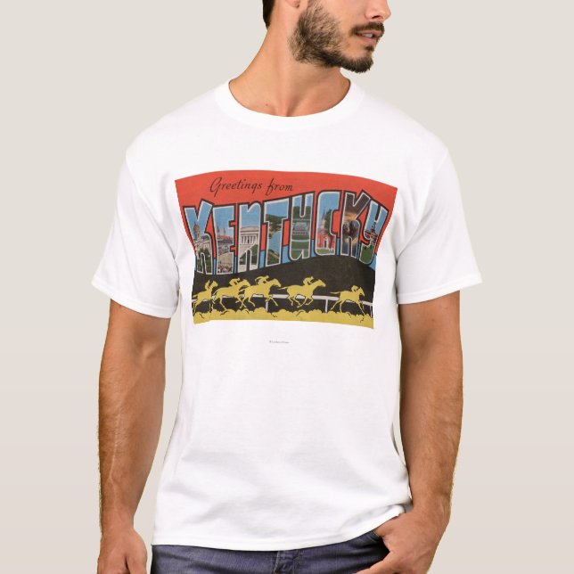 Camiseta Kentucky (escena) de la carrera de caballos - (Anverso)