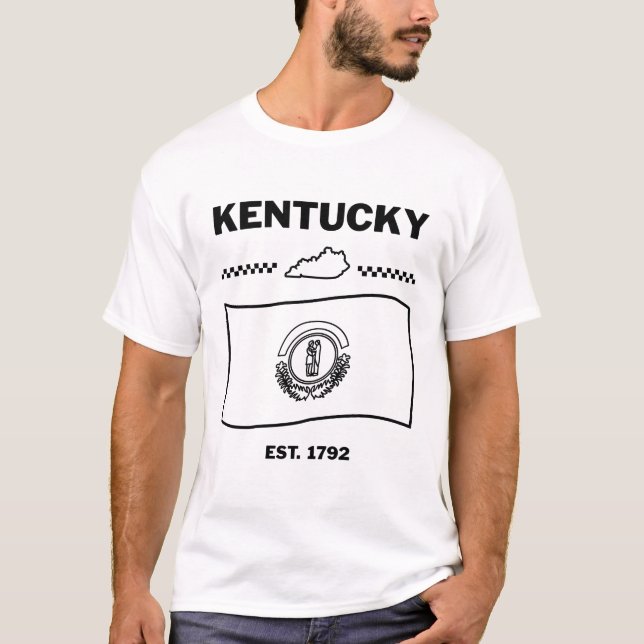 Camiseta Kentucky flag USA (Anverso)