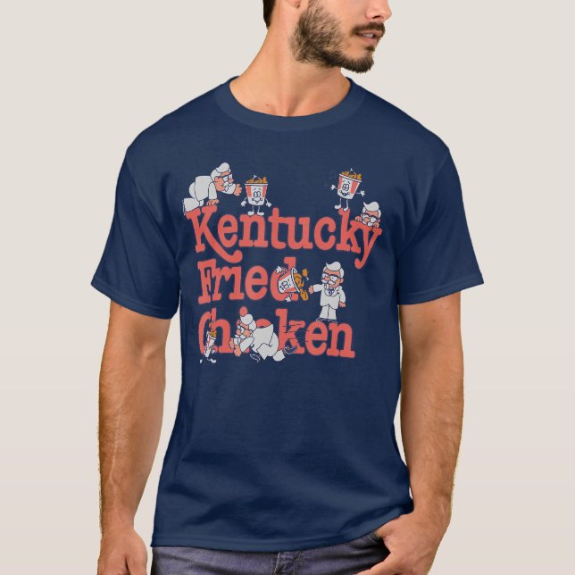 Camiseta Kentucky Fried Chicken Retro Colonel Cartoon KFC F (Anverso)