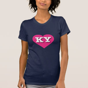 Camiseta Kentucky Hot Pink Heart - Amo a KY