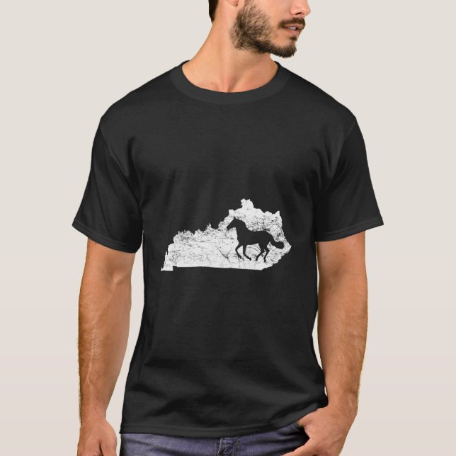 Camiseta Kentucky Map Horse Kentucky Thoroughbred (Anverso)