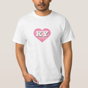Camiseta Kentucky Pink Fade Heart - Amo a KY