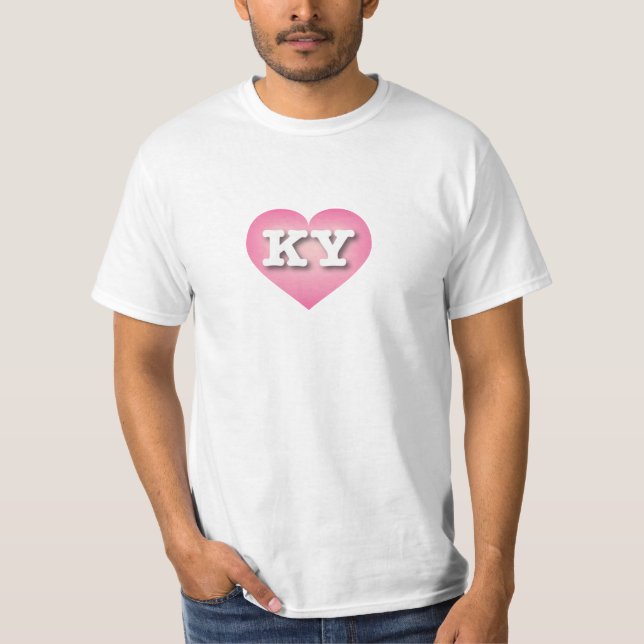 Camiseta Kentucky Pink Fade Heart - Amo a KY (Anverso)