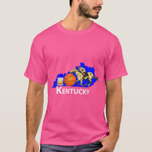 Camiseta Kentucky Pride Basketball Bourbon Horse Cute Fun