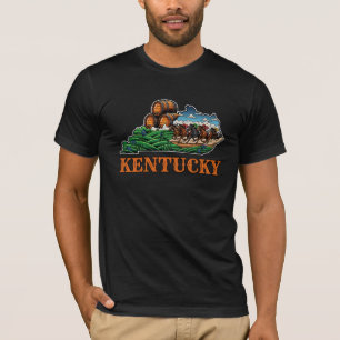 Camiseta Kentucky State Esquema Tattoo Style Horario Bourbo