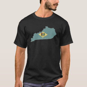 Camiseta KENTUCKY STATE MAP DELAWARE DE Flag Roots Hombres 