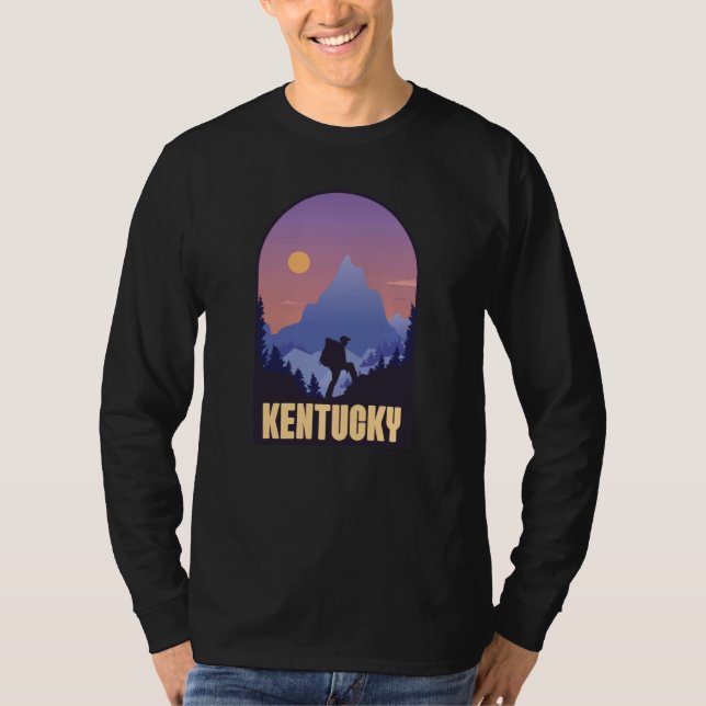 Camiseta Kentucky State USA Hiking Trip Souvenir (Anverso)