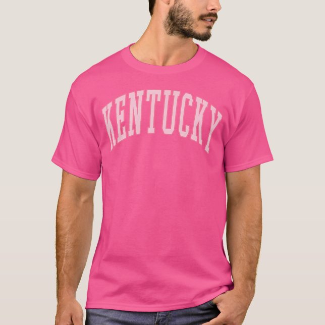 Camiseta Kentucky Vintage Preppy Varsity Pink Sports (Anverso)
