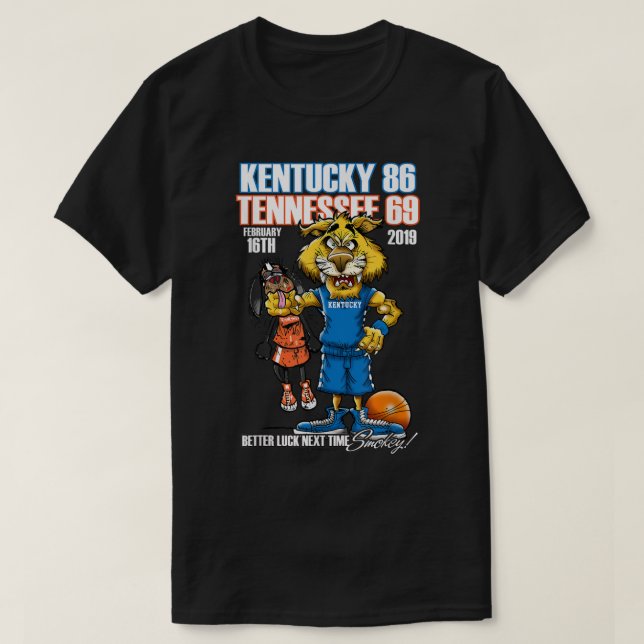 Camiseta Kentucky Vs Tennessee Febrero 2019 (Diseño del anverso)