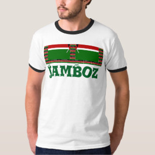 Camiseta Kenya Seamless Flags Borde tramas de arte