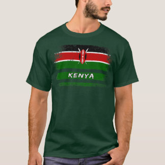 Camiseta Kenya Vintage Flags Design Nairobi Gift