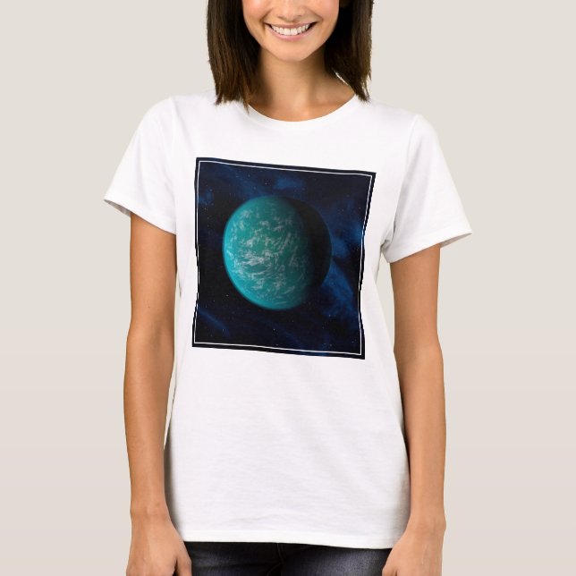 Camiseta Kepler 22b, un planeta extrasolar. (Anverso)