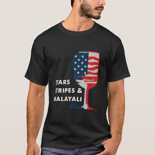 Camiseta Kerala Malayali Wine Fourth Of July Celebration (Anverso)