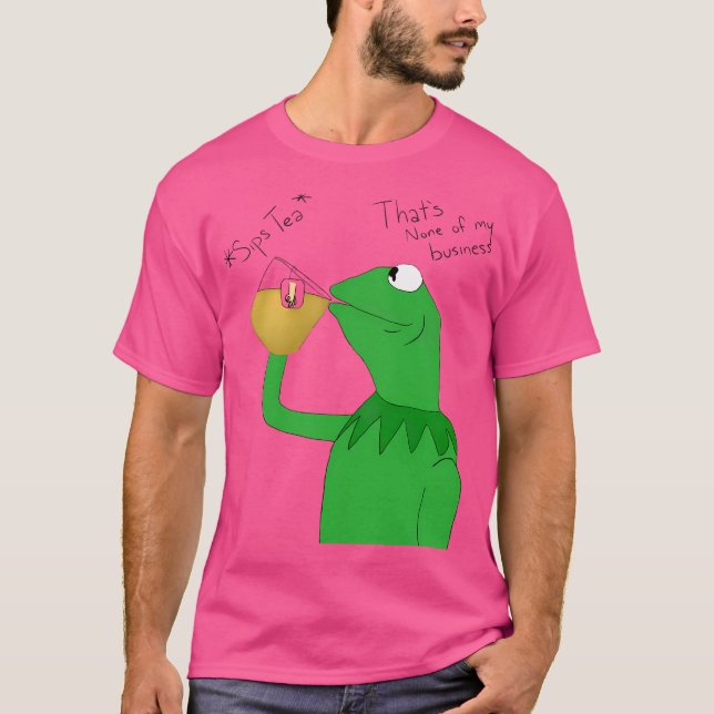 Camiseta Kermit La Rana Bebiendo Té (Anverso)