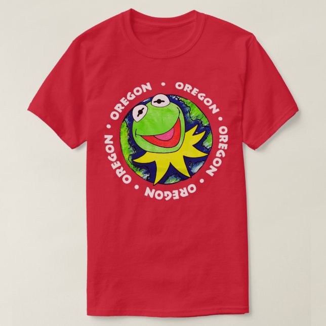 Camiseta Kermit La Rana Oregón Azul Dead Stock Nunca Se Pus (Diseño del anverso)