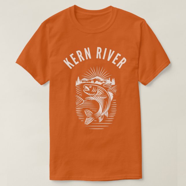 Camiseta Kern River California fishing fly fishing retro  (Diseño del anverso)