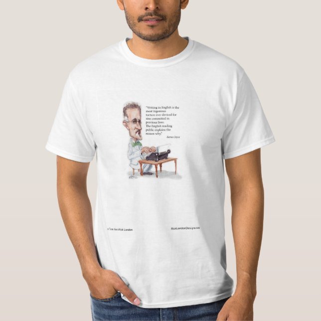 Camiseta Kerr/Londres James Joyce e inglés son citas de tor (Anverso)