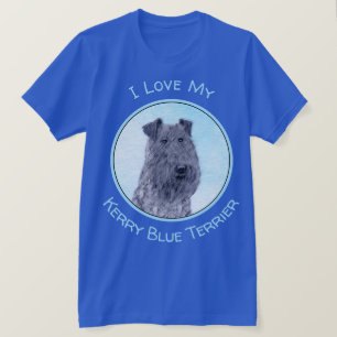 Camiseta Kerry Blue Terrier Pintura Cute Original Perro Art