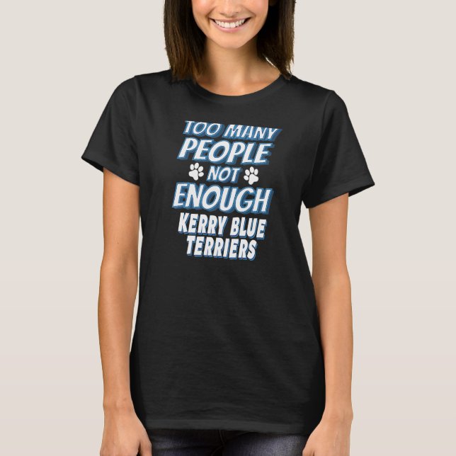 Camiseta Kerry Blue Terrier Raza Perro Antisocial (Anverso)