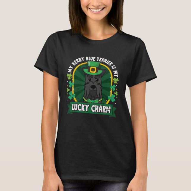 Camiseta Kerry Blue Terrier St Patricks Lucky Charm Mom Dad (Anverso)