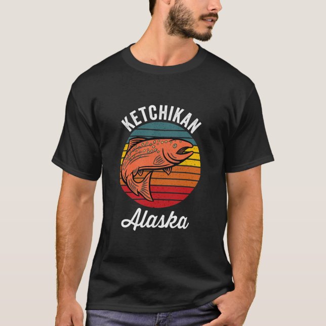 Camiseta Ketchikan Alaska Salmon Fishing  (Anverso)