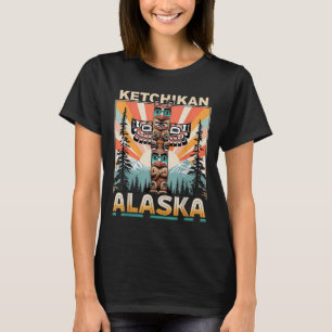 Camiseta Ketchikan Alaska Tótem indio nativo americano