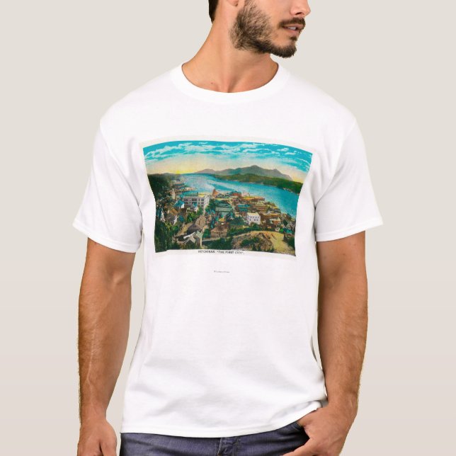 Camiseta Ketchikan, opinión de la ciudad de Alaska - la (Anverso)