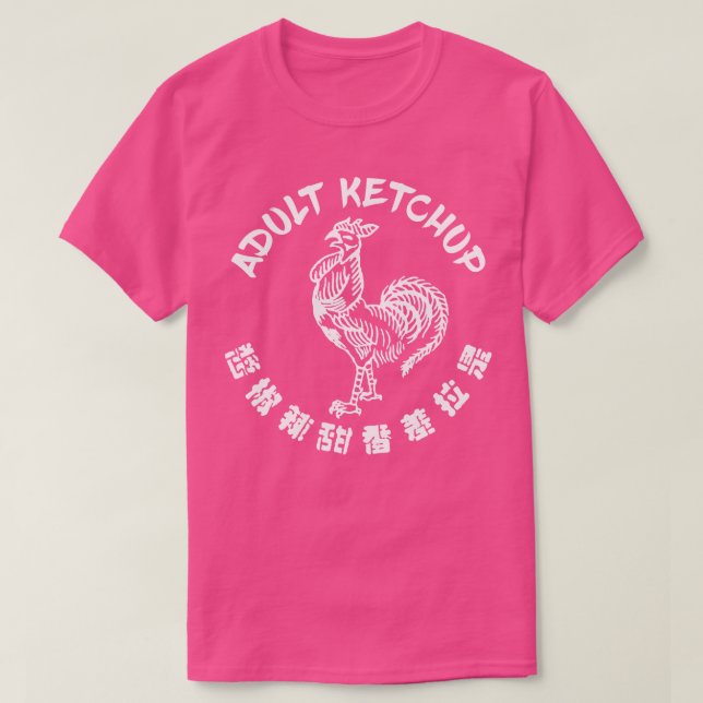 Camiseta Ketchup adulto sriracha (Diseño del anverso)