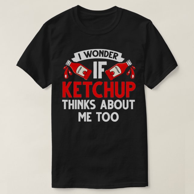 Camiseta Ketchup Bottle Chips Tomato Sauce  (Diseño del anverso)