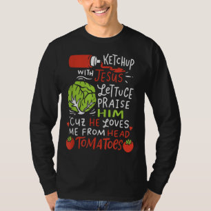 Camiseta Ketchup con Jesús Vegan Jesucristo Cristiano
