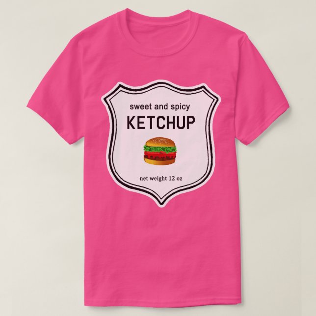 Camiseta KETCHUP con traje de Halloween Hamburger (Diseño del anverso)