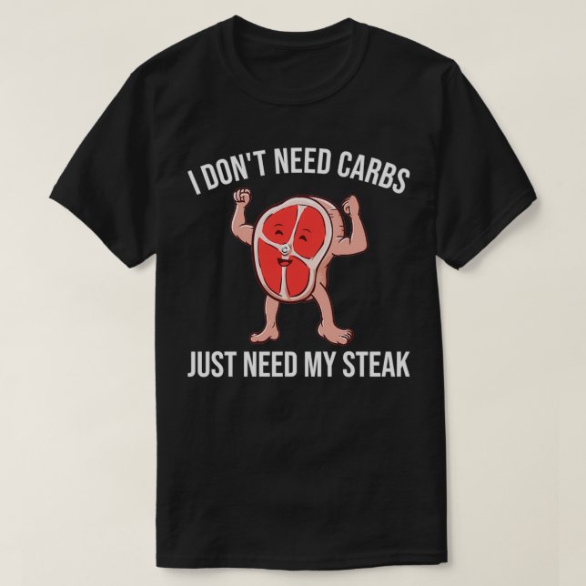 Camiseta Keto Carnivore Steak (Diseño del anverso)