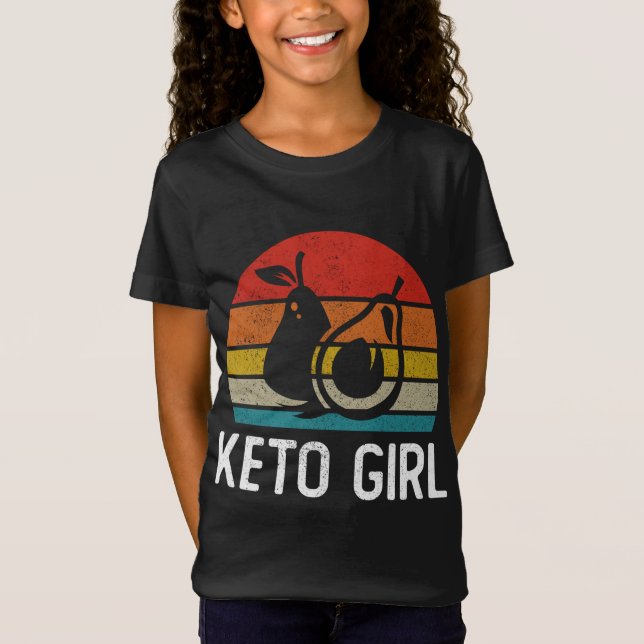 Camiseta Keto Chica, Funny Dieta Ketogénica Advocado Fruta  (Anverso)