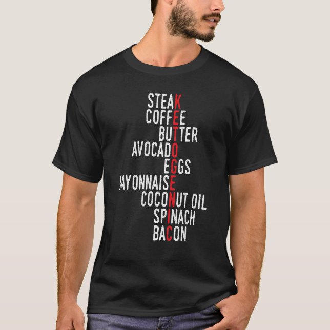 Camiseta Keto Cita Comida Ketogénica De Bajo Carbón (Anverso)