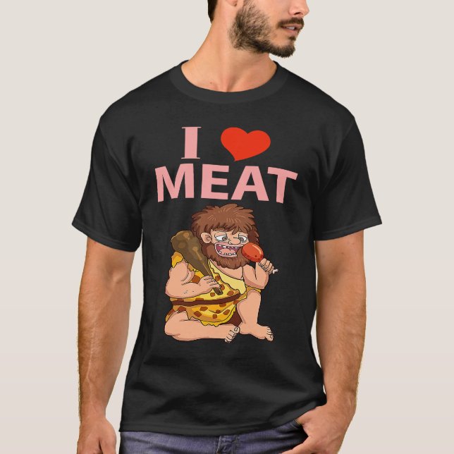 Camiseta Keto Diet Design I Love Meat (Anverso)