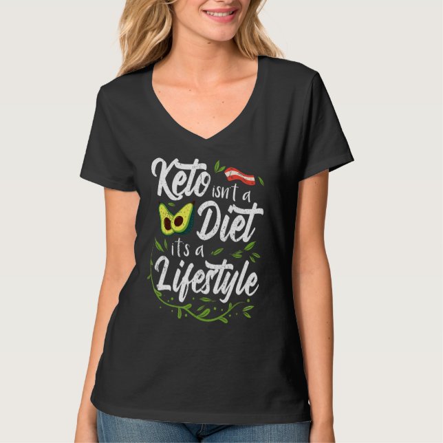 Camiseta Keto Diet Men Mujeres Ketosis Ketogénica Bajo Carb (Anverso)