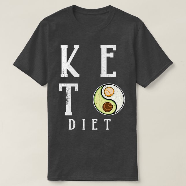Camiseta Keto dieta aguacate huevo yang (Diseño del anverso)