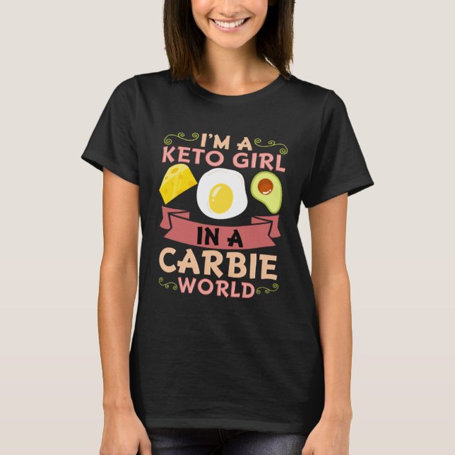 Camiseta Keto Girl Ketosis Ketogenic Diet Avocado Eggs Chee (Anverso)