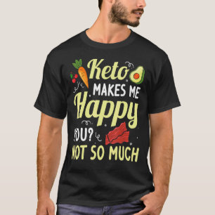 Camiseta Keto Ideas Dietéticas Hombres Mujeres Ketones Baco
