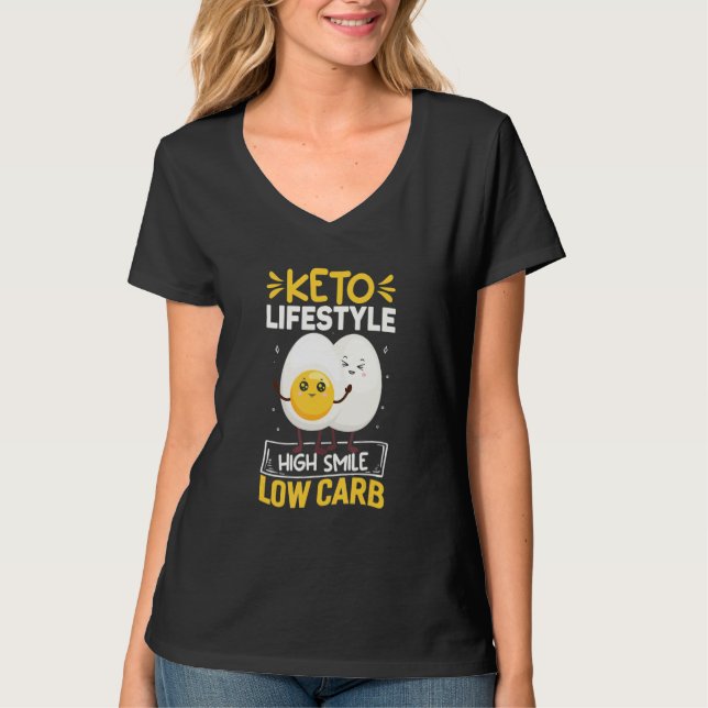 Camiseta Keto Lifestyle High Smile, Funny Ketodiet Costume  (Anverso)
