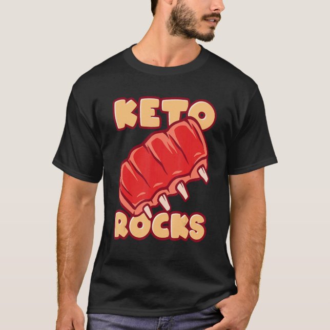 Camiseta Keto Rocks Grilled Spare Ribs (Anverso)