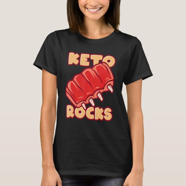 Camiseta Keto Rocks Grilled Spare Ribs (Anverso)