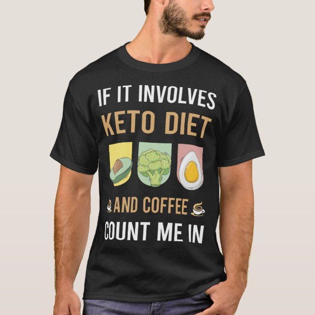 Camiseta Ketone Ketosis De La Dieta De Café Y Keto (Anverso)