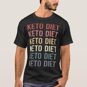Camiseta Ketone Ketosis Ketogénica de Ketone de texto retro