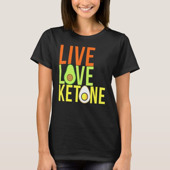 Camiseta Ketosis Ketone Aguacate Egado Keto Estilo de vida (Anverso)