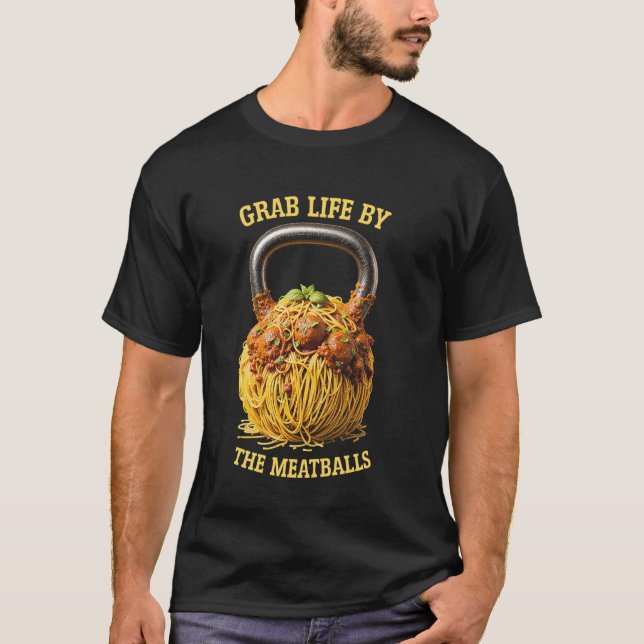 Camiseta Kettlebell Workout Gym Grab Life By Meatball (Anverso)