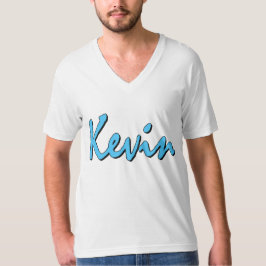 Camiseta Kevin (azul sobre blanco)