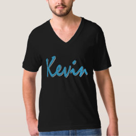 Camiseta Kevin (azul sobre negro)