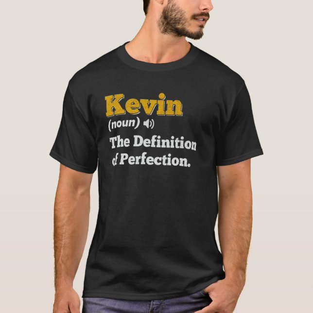 Camiseta Kevin Gift Nombre Personalizado de Cumpleaños Defi (Anverso)